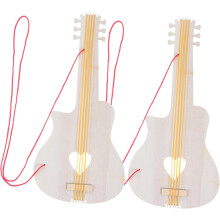2 Stück Mini-Gitarre, Musikinstrument zum Gitarrespielen, Gitarrenmalerei, Gitarre aus Holz, Ausschnittgitarre, Ihre eigene Gitarre, Gitarre aus Holz
