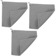 3-teiliges Golfhandtuch-Set, professionelles Mikrofaser-Reinigungstuch für Golfbälle, kompaktes, robustes, kratzfestes Golfzubehör