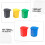5 stücke Müll Sortierung Bin Retro Container Emaille Becken Ramen Schüssel 3