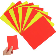10 stücke Fußball Schiedsrichter Kit Rot Set Robust Fußball Schiedsrichter Karten für Sport Training