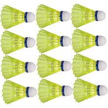 Elastische, robuste Badminton-Federbälle, 12 Stück, für Schultraining, Sportspiele