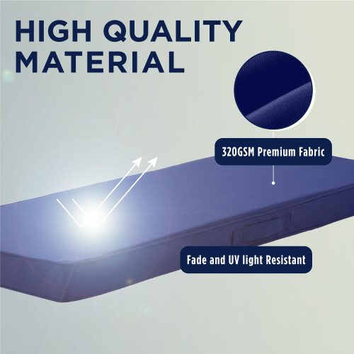 Almofada para Banco Exterior 45 polegadas, Impermeável para Móveis de Pátio, 45x18'', Azul Marinho 1