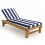Capa para Cadeira Lounge Codi, Almofadas de Chaise para Exterior, Tecido Duplo Impermeável, 70 x 22.5 x 3.5 Polegadas Azul Cabana 3