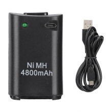 2in 1 4800mAh Rechargeable Gamepad Ni MH Battery For Xbox 360 Controller Console