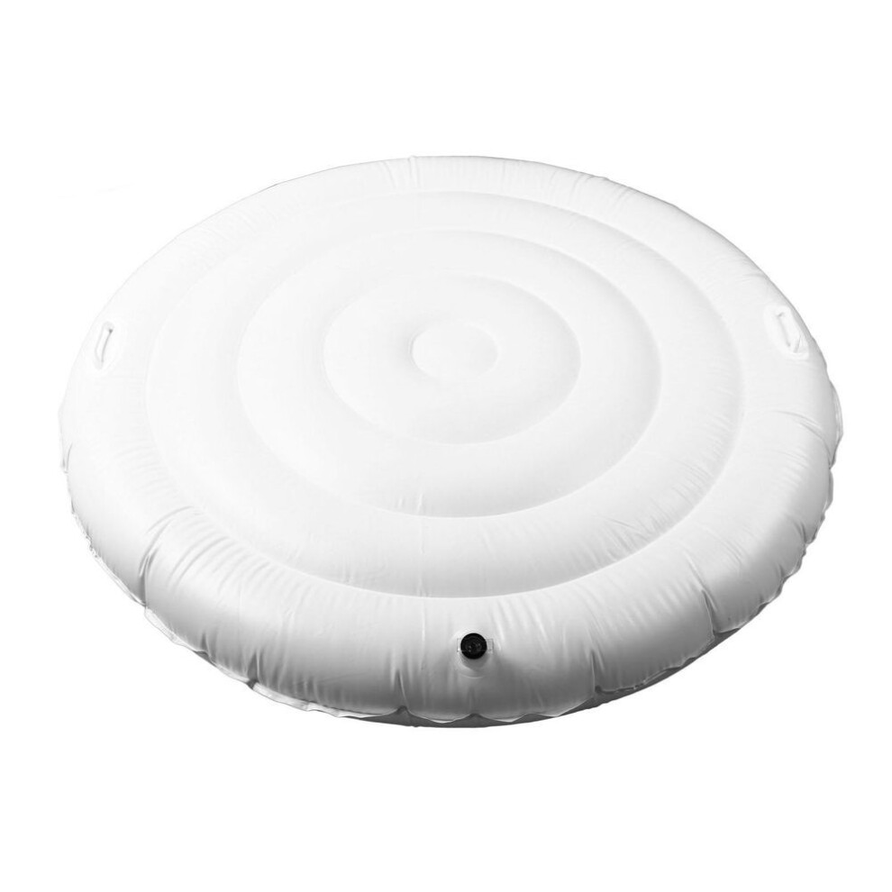 Inflatable Hot Tub Cover Pvc 5.4ft Round Hot Tub Foldable Protective Rain Overflow Energy Saving
