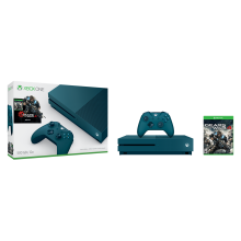 Xbox One S Console - Special Edition Deep Blue - Gears of War 4 - Refurbished