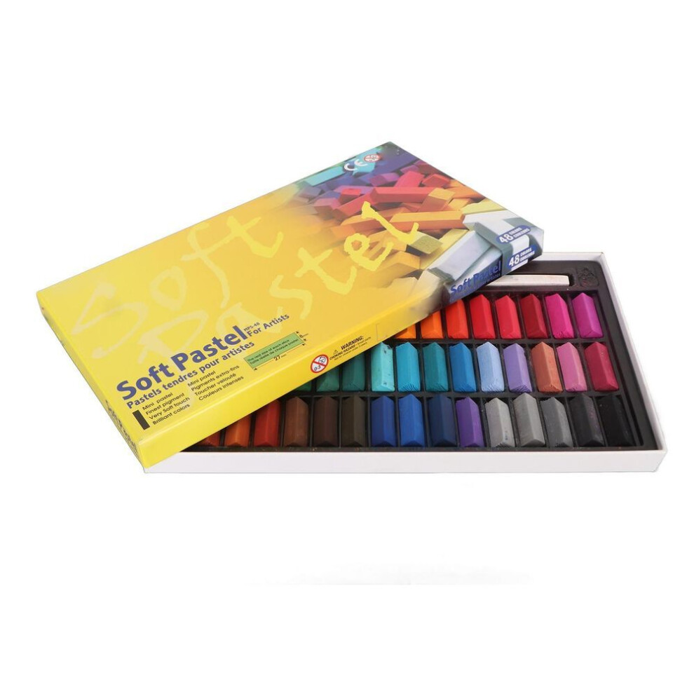 Soft Pastels Chalk 48 Colors Fade Resistant Soft Dry Pastel Chalk For Crafts Projects Drawing
