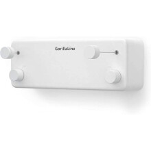 GorillaLine Heavy Duty tilbagetr?kkelig t?rresnor 13,9 fod rustfrit st?l v?gmonteret hvid