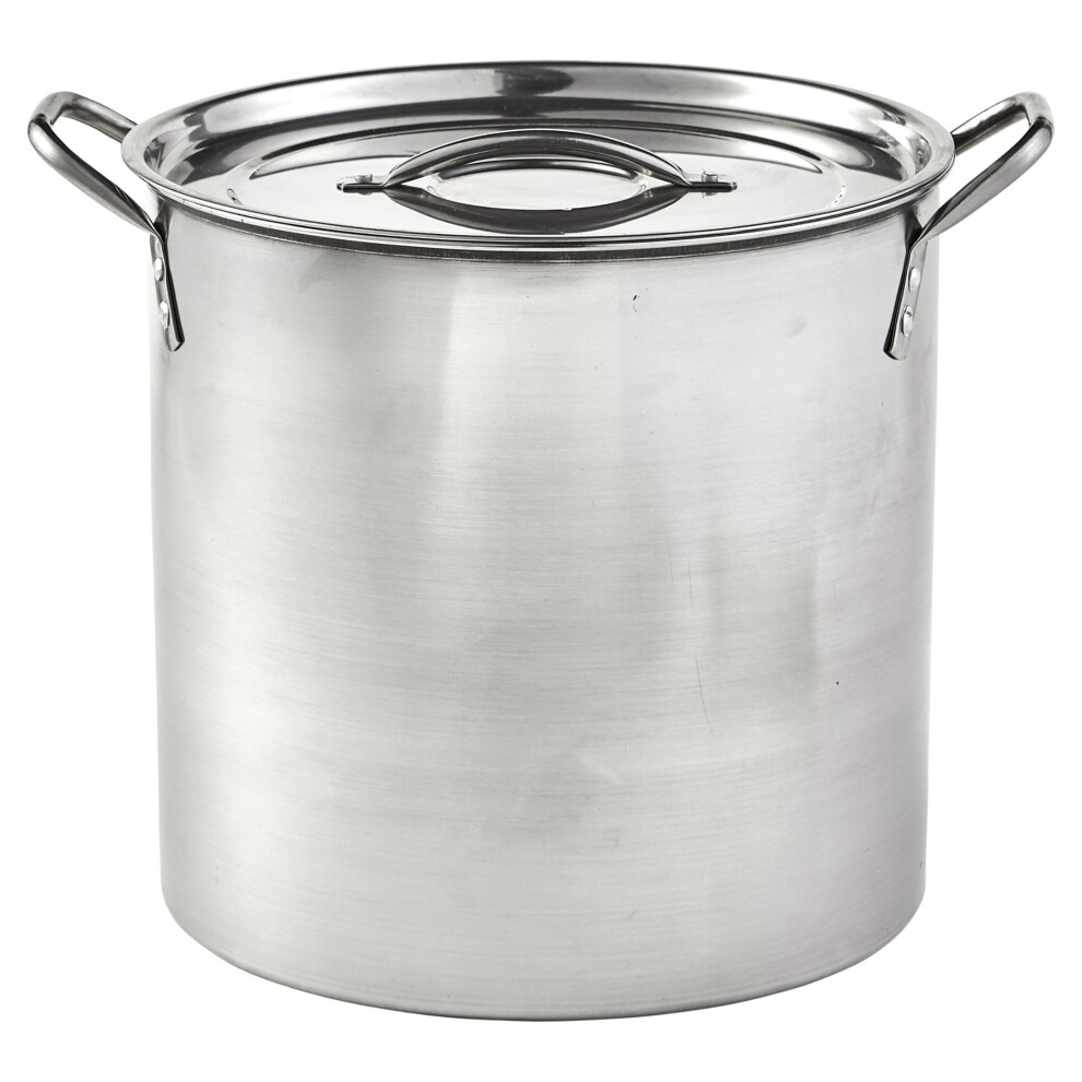 IMUSA USA Stainless Steel Stock Pot with Lid 16Quart  Silver-image-OPC-PFZ6PGC-NEW