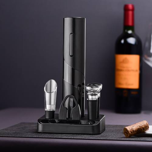 (Rechargeable pro B) 1pc Black Electric Wine Opener Automatic Corkscrew 1