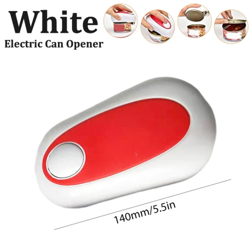 (Automatic White) Automatic Jar Opener Tin Can Open Machine Touch No