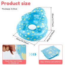 (blue) Baby Inflatable Seat Multifunctional Inflatable Seat Portable Chair Baby Eating Chair Practice Sitting Bath Stool Floor Seater