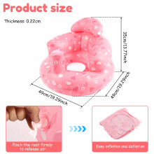 (pink) Baby Inflatable Seat Multifunctional Inflatable Seat Portable Chair Baby Eating Chair Practice Sitting Bath Stool Floor Seater