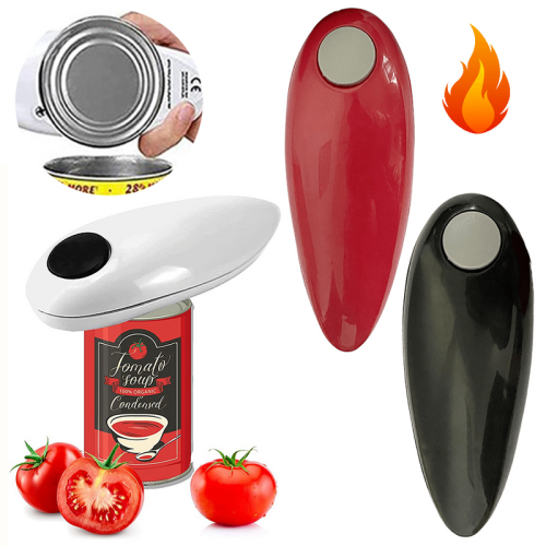 (Red) Electric Can Opener Automatic Bottle Opener Mini O 1
