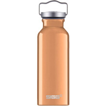 Sigg - Borraccia in alluminio Cooper - Oro originale - Con tappo a vite - A prova di perdite - Leggera - Senza BPA - 17 oz