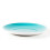 HomeVss  Stoneware Coupe Shape 16pc Dinnerware Set  Outside White + Inside Turquoise 5