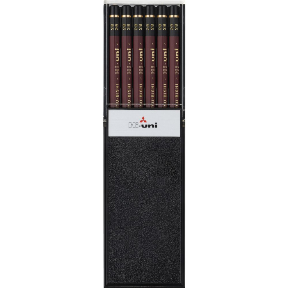 Uni-Ball Hi-Uni Wooden Pencil - 2B - Box Of 12 (Japan Import)-image