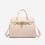 (Beige, Large) Lychee pattern Birkin bag, new niche versatile handbag 1