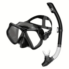 Schnorchel-Set Schnorchel mit undichter mit Leckereien mit Leckflächen mit Gekrönung gepanischer Glas, Panoramaschwimmen