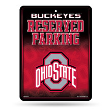 Rico Industries NCAA Ohio State Buckeyes 21,6 x 27,9 cm groes Parkschild aus Metall, Dekor