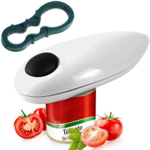 (opener white 1pcs) One Touch Can Opener Electric Can Opener Electric