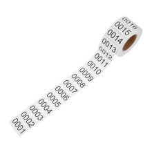 1 rol serienummer sticker inventarisnummer stickers classificatie label inventaris label wit pvc