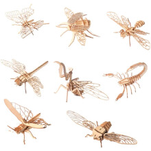 8 stuks Model Ornament Puzzels Puzzels Figuur Model Model Simulatie Model Beige Houten