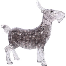 1 stuk driedimensionale kristallen puzzel met een geit als assemblage van een hersenendiermodel, 3D-puzzel