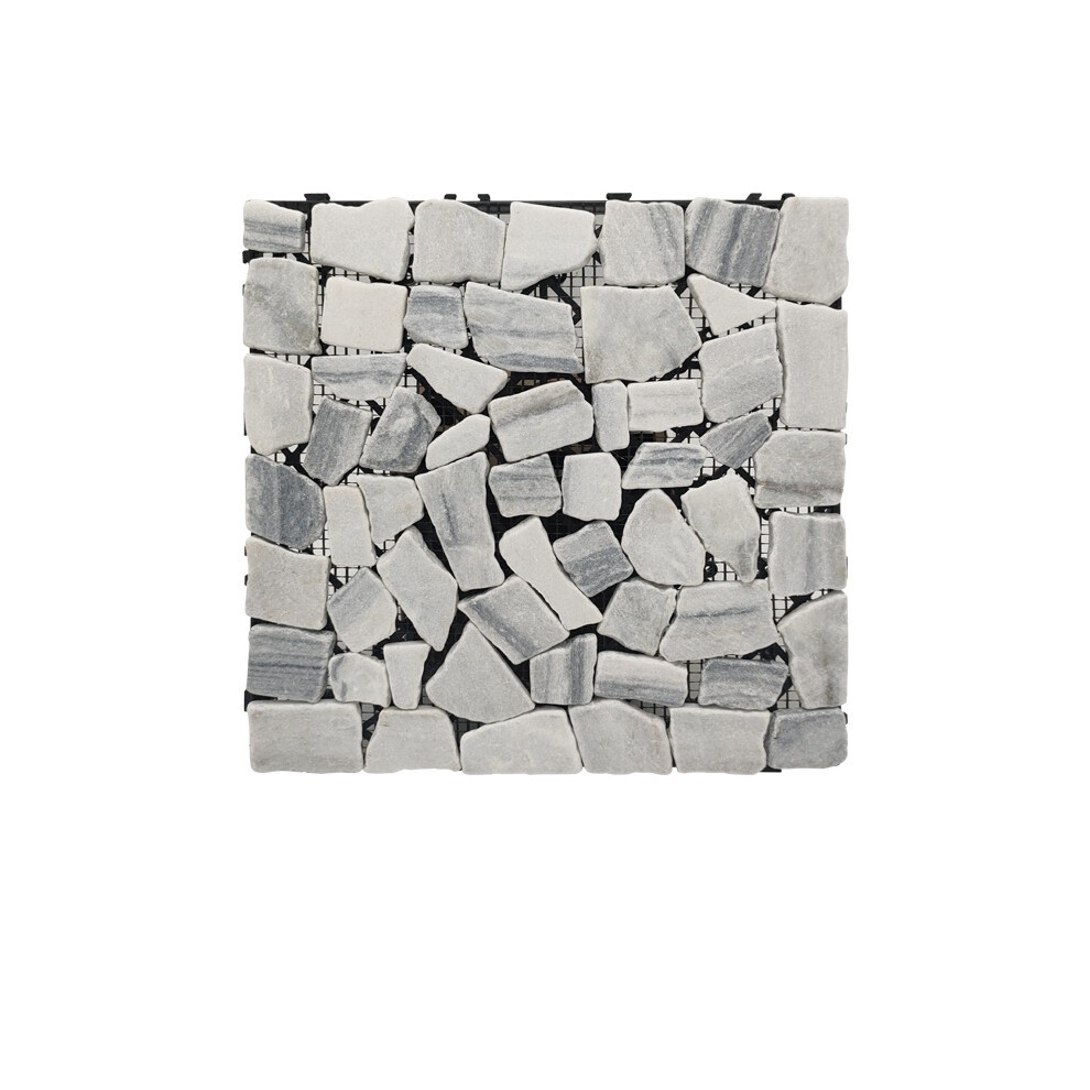 Outdoor Garden Patio Balcony Deck Tile, All Weather DIY Interlocking Floor with Drainage Floor (ashen)30×30cm