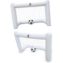 Voetbaldoelen voor kinderen, opvouwbare doelen, opblaasbare voetbaldoelset, 160 cm, voetbalpoort met net voor achtertuinen, stranden, parken, wit