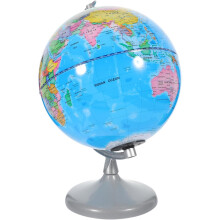 20CM Jongens en Meisjes Leerbol Wereldkaart Oceanen Hoofdsteden Continenten IJzer Materiaal Draaibaar Voor Jongens en Meisjes Leeftijden 4-12