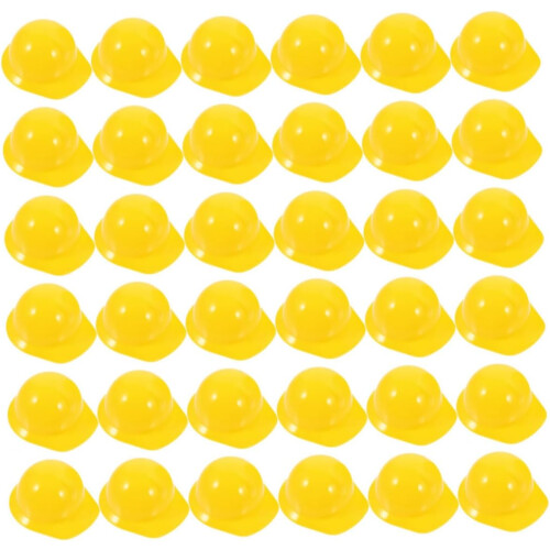 40 stuks mini-bouwhoedjes van plastic, kindercosplay