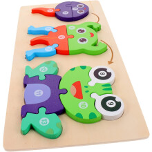 Puzzels voor kinderen in de vroege educatie, speelgoed, dierengroei, leerpuzzels, houten legpuzzels