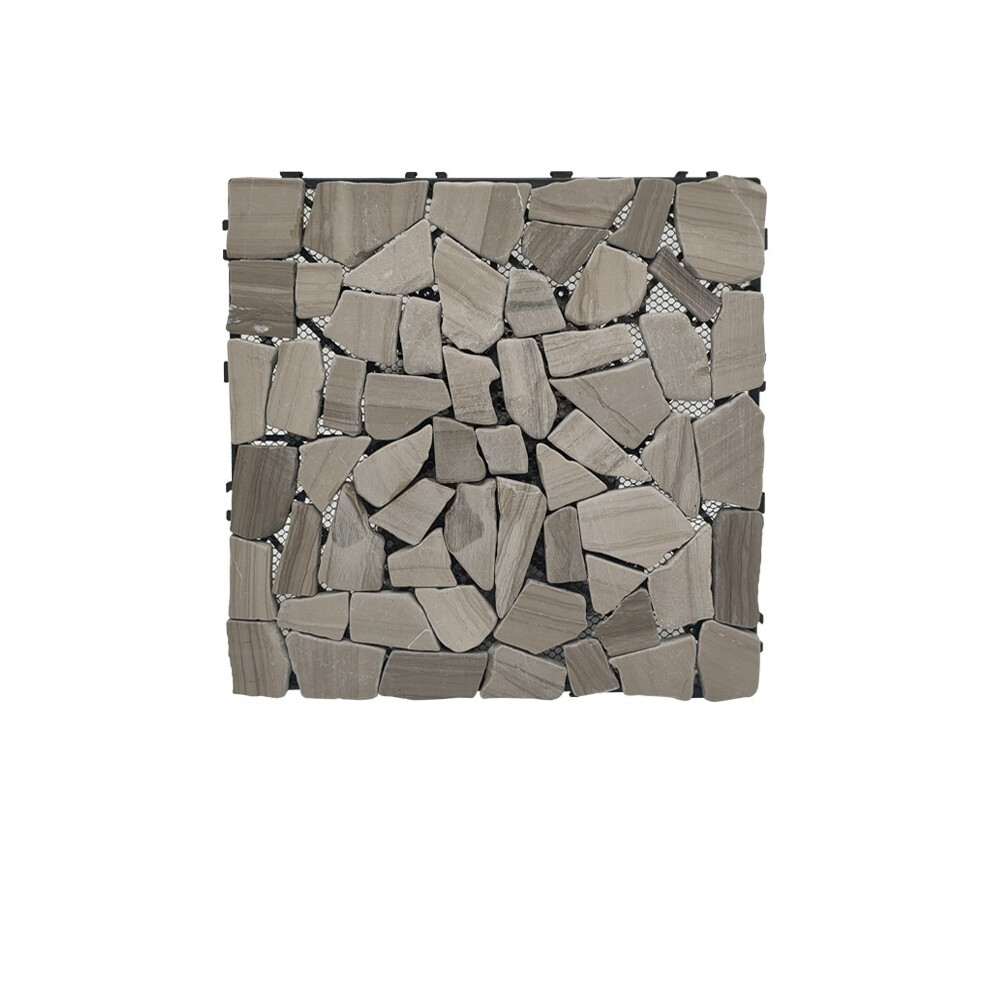 Outdoor Garden Patio Balcony Deck Tile, All Weather DIY Interlocking Floor with Drainage Floor (The Milky Way)30×30cm