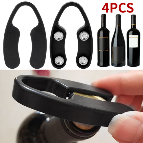 (black) 4Pcs Bottle Foil Cutter Sharp Wine Foil Remover To 1