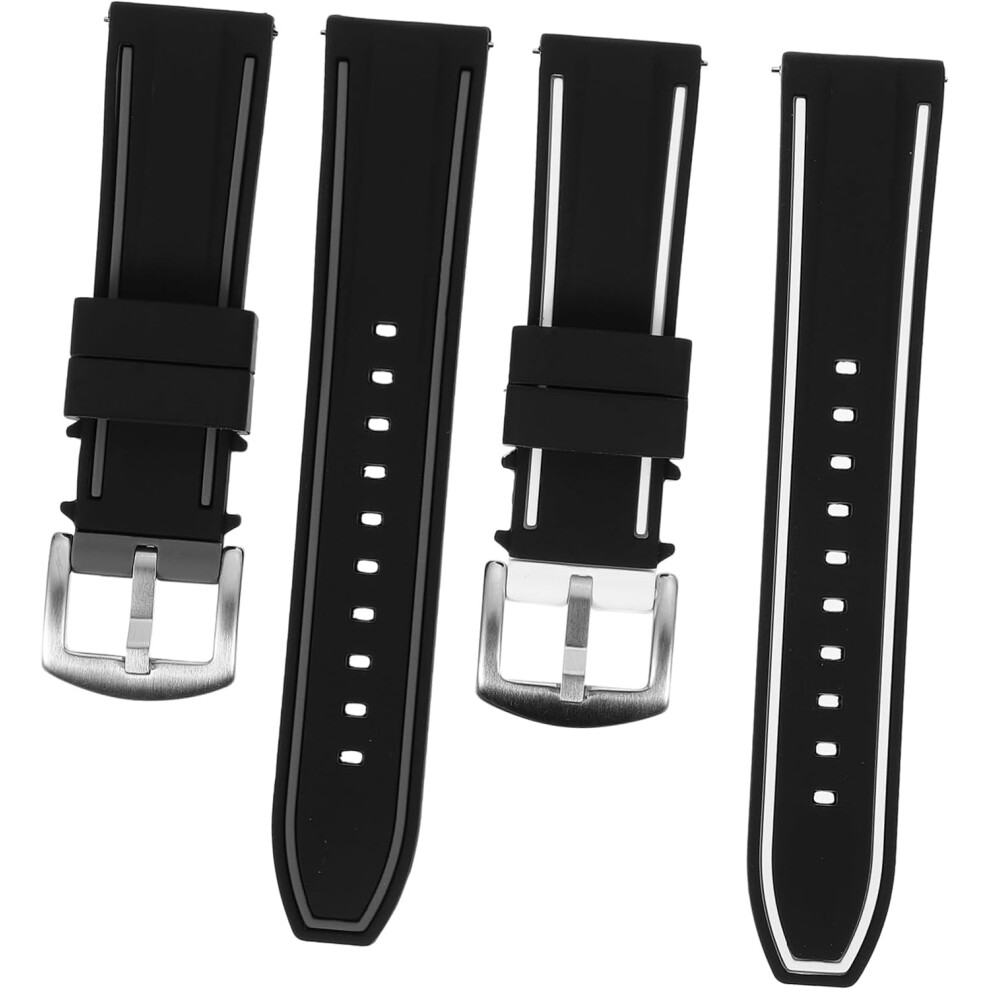 Stuks Tweekleurige Siliconen Smartwatch-Bandjes Met Gespen, Polsbandjes Voor Mannen En Vrouwen, Compatibel Met Verschillende Smartwatches 7354531297792