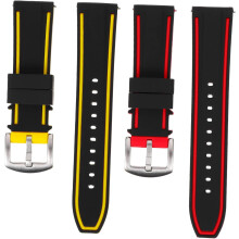 2 stuks dual-tone siliconen smartwatch-bandjes met gesp polsbandjes voor smartwatches creatieve vervangende bandjes