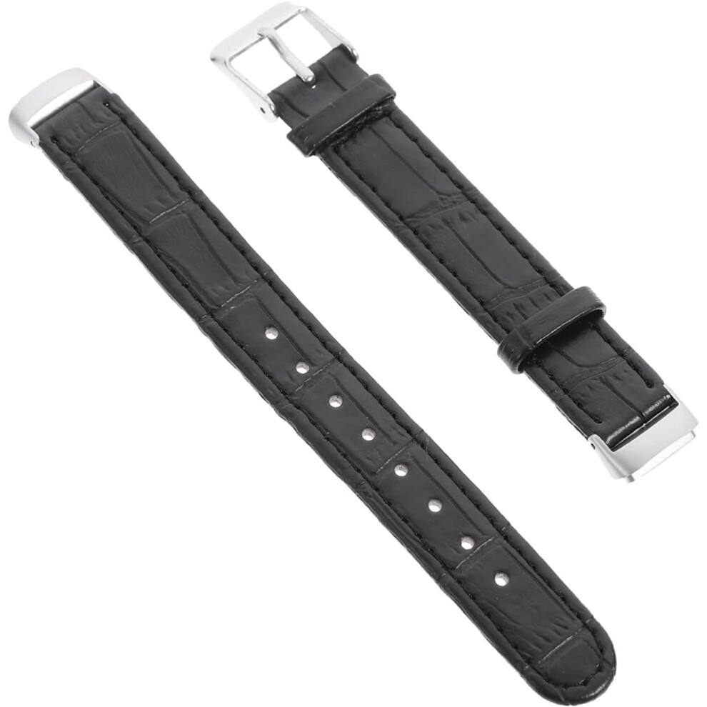 Duurzame Leren Horlogeband Met Bamboestreeppatroon Retro Vervangende Band Compatibel Met Stijlvolle 7354531298065