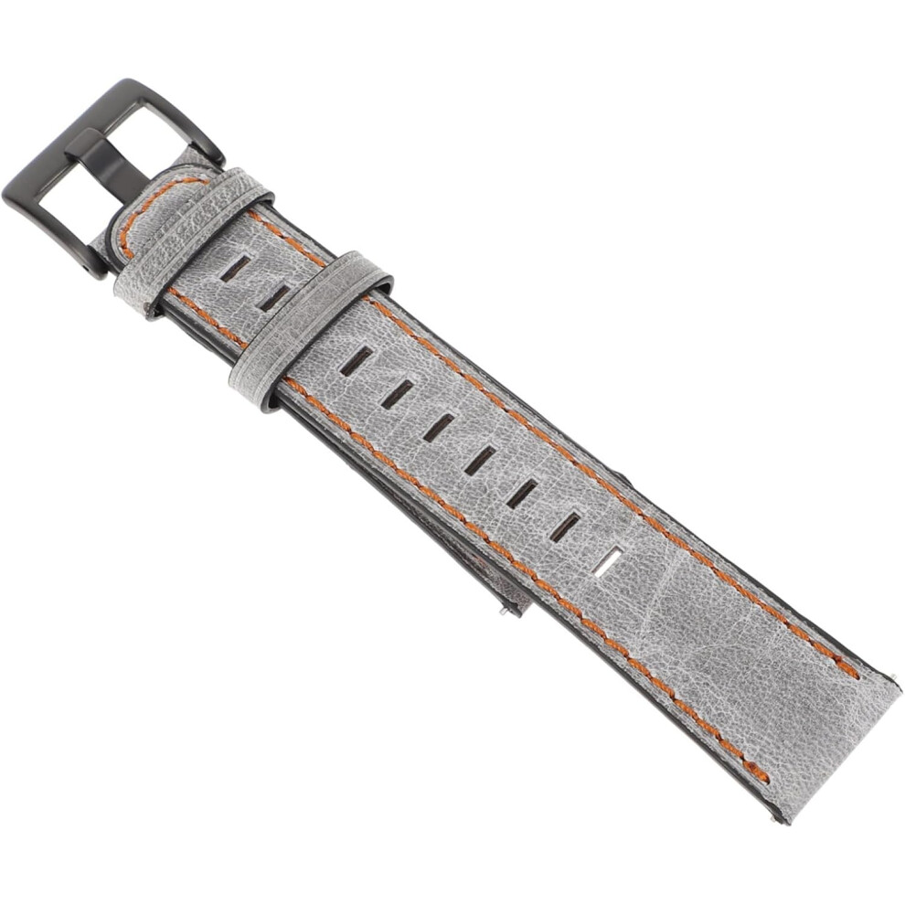 Vintage Leren Vervangende Horlogeband Voor Horloge Unisex Mode Horlogeband Antiek Gewaxt Grijs 7354531299772