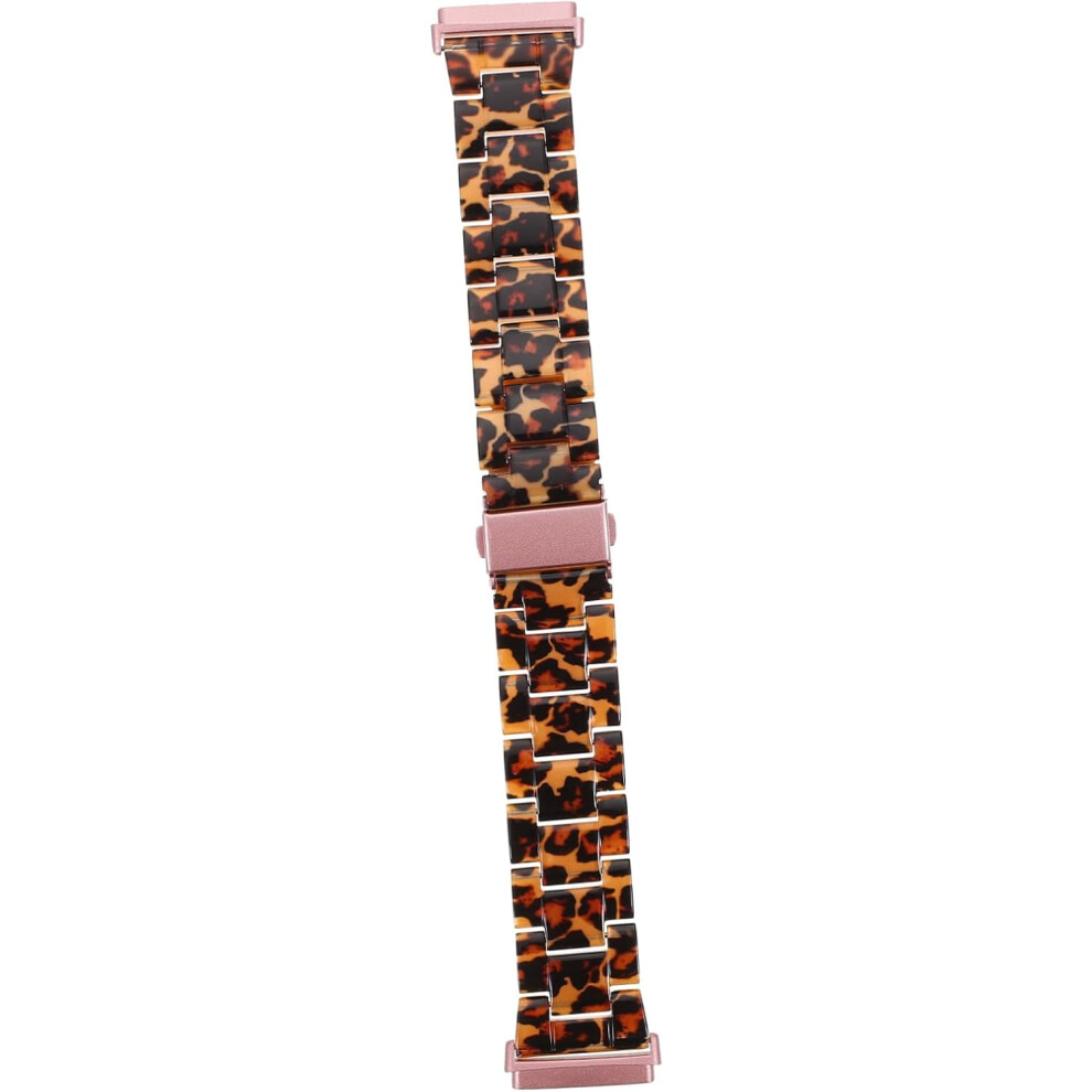 1 Stuk Luipaardprint Hars Horlogeband Compatibel Met Stijlvolle Vervangende Horlogeband Duurzame Horloge-Accessoire Voor Dagelijks Gebruik 7354531297624