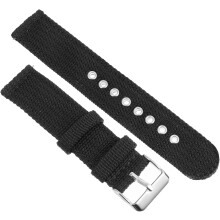 Horlogeband met snelsluiting van nylon voor GT1/2 20 mm, zwart met snelsluiting