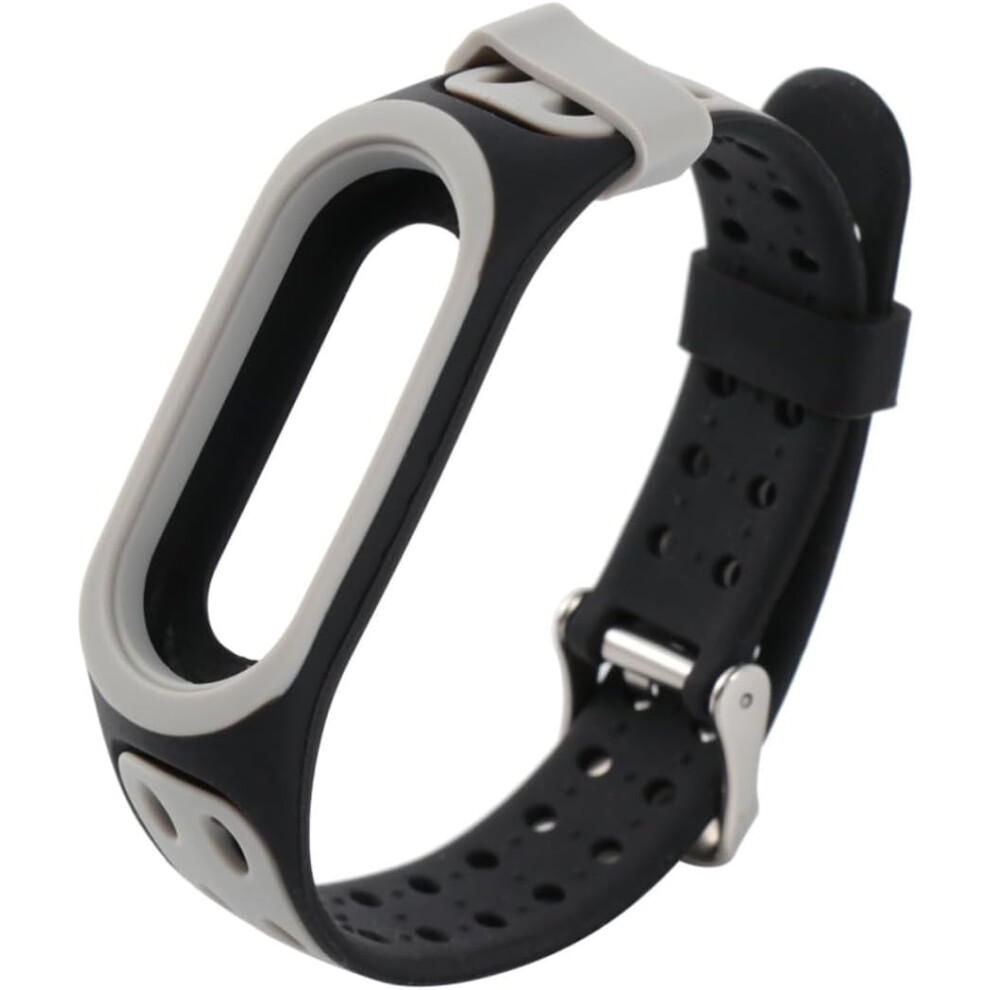Verstelbare Siliconen Horlogeband Voor 4/3 Zwartgrijs Unisex Stijlvolle Smartwatchband Voor Gelegenheden 7354531299932