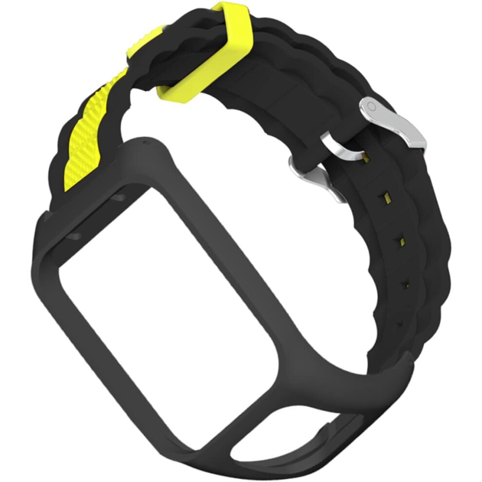 Strakke Horlogeband Horloge Vervangende Band Polshorlogeband Mode Horloge Accessoire Geschikt Voor 3 Zwart Geel 7354531299956