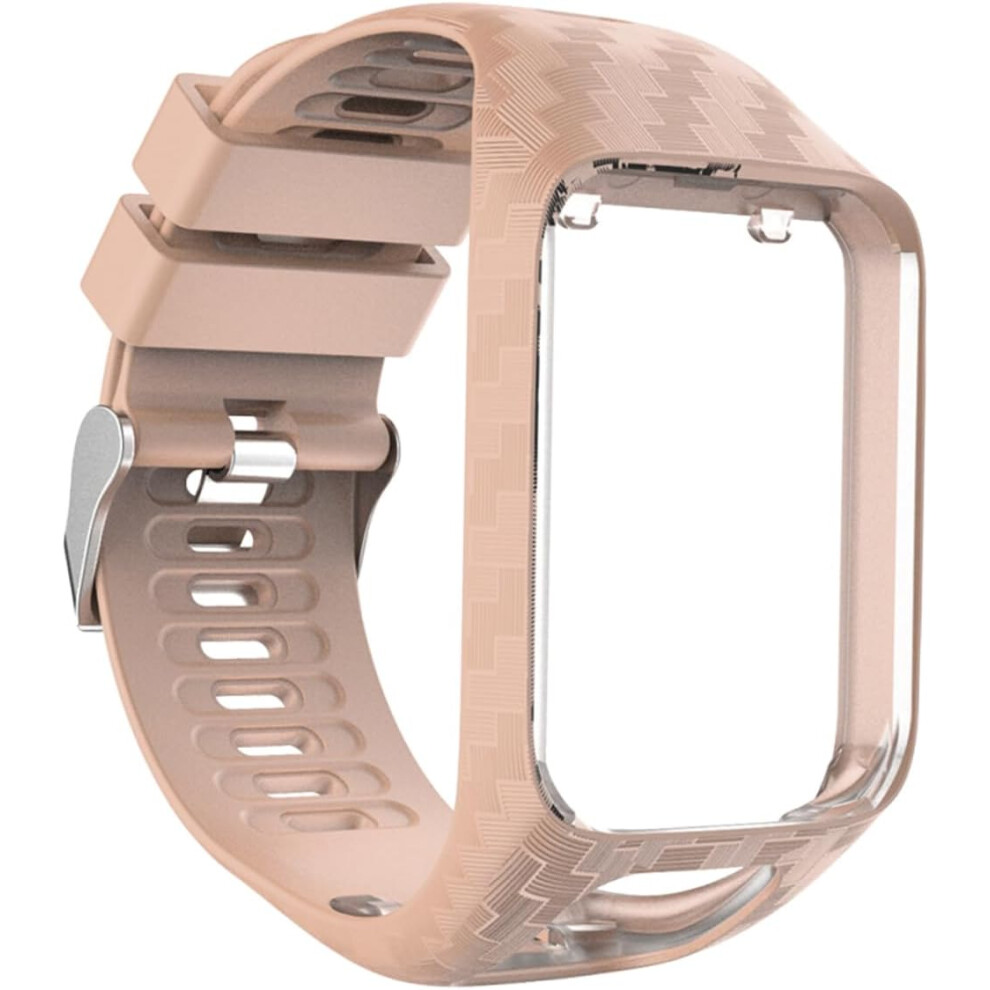 1 Stuk Siliconen Horlogeband Vervanging Voor 2/ Gesneden Korrel Ontwerp Duurzame Siliconen Horlogeband Compatibel Kaki 7354531298409