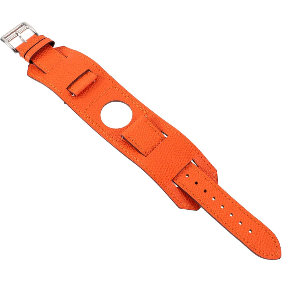 Horlogeband Van Echt Leer, Compatibel Met Klassiek Horloge Met Kruispatroon, Voor Stijlvol Dragen Om De Pols 7354531299284
