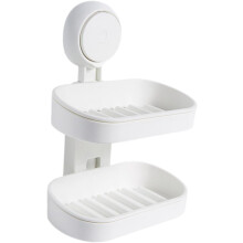 Zeepbakje voor aan de muur, zeephouder voor aan de muur, zeepbakje met zuignap, huishoudelijk