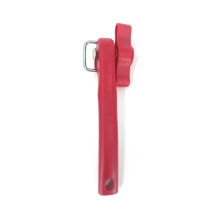 (Red) Easy Can Opener Safety Stainless Steel Manual Prof