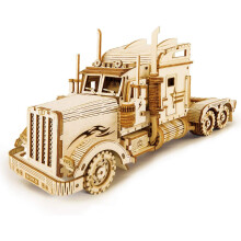 Robotime 3D Puzzle Heavy Truck Wooden Puzzle Model Kits for Adult Gift