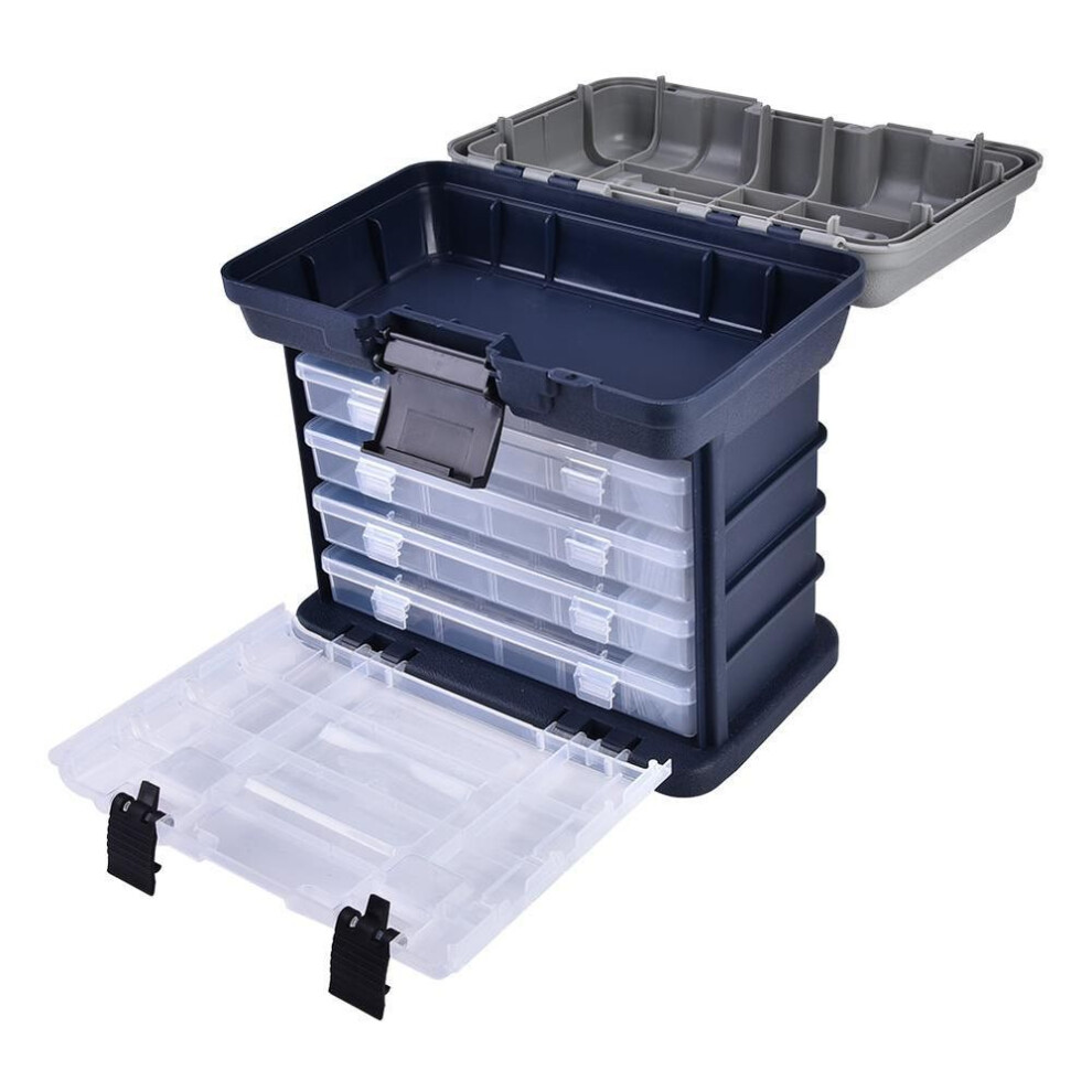 Multifunctional 4 Layers Fish Baits Lures Fishing Tackle Tools Container Box Case