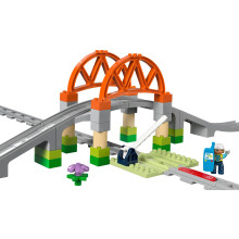 LEGO DUPLO La mia città 10426 Set di espansione: I binari e il ponte del treno - Giocattoli per la prima infanzia